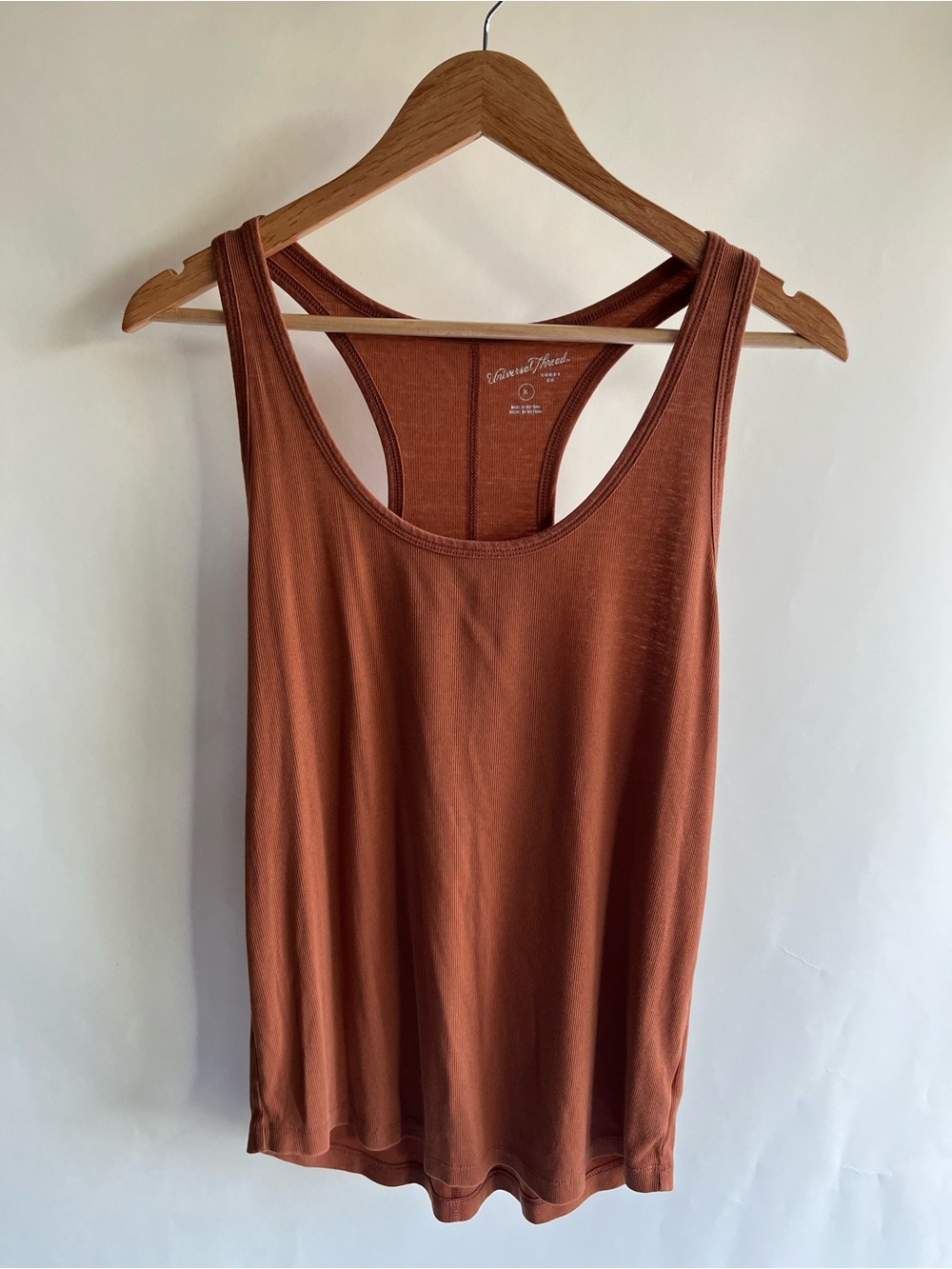 Universal thread tank top racerback brown orange rust sz xl womens sleeveless